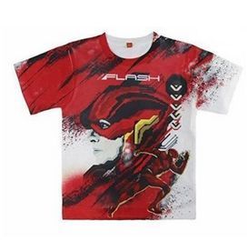 DC Comics Justice League The Flash 3D Effect Short Sleeve T-shirt 5-6Years RRP £7 CLEARANCE XL £5.99